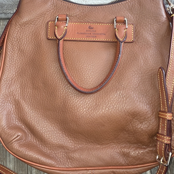 Dooney & Bourke Brown Leather Shoulder Bag - Picture 5 of 11